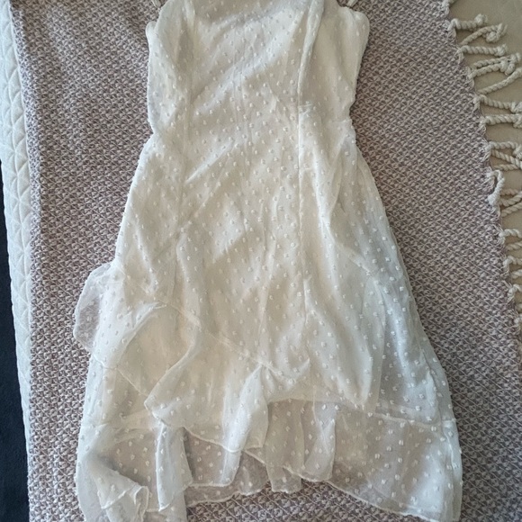 SHEIN White Backless Spaghetti-Strap Ruffle Dress - Picture 3 of 11